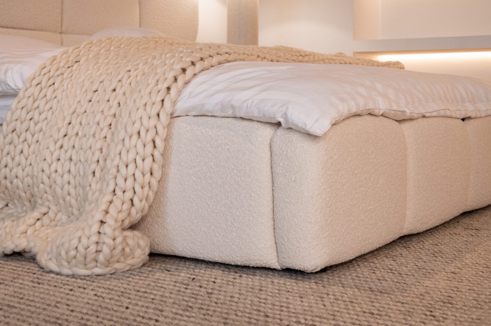 Bett Auro 160x200, Stoff LEGEND 01, Metallgestell