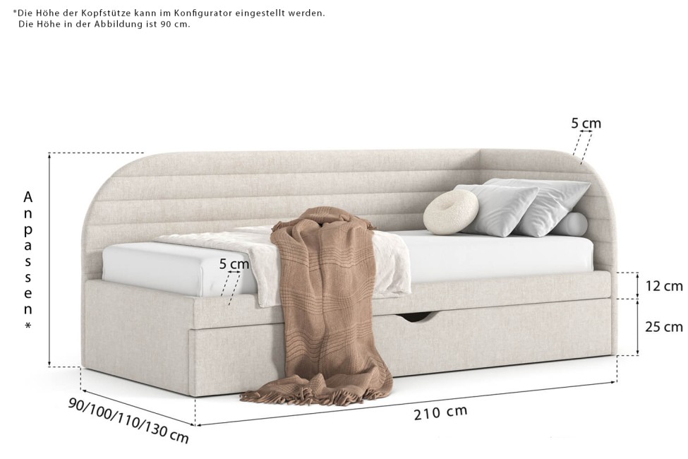 Bett Ammo mit Schublade