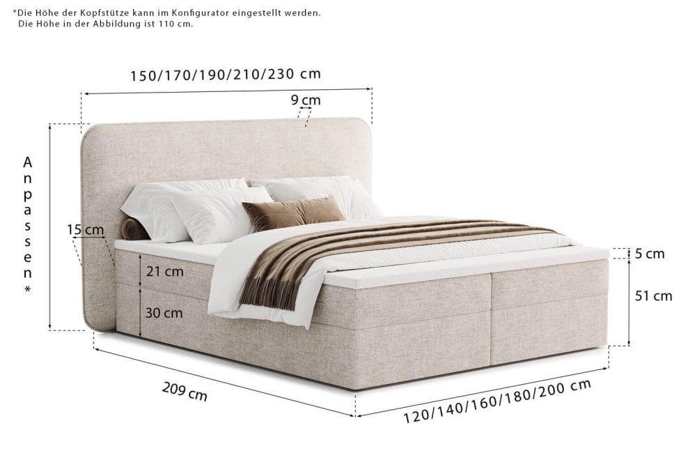 Boxspringbett Odette