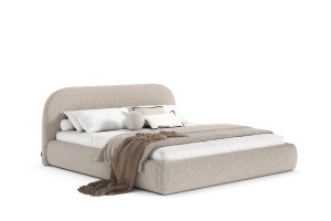 Bett Livv 180x200, Stoff MISTERIO 80, Metallgestell