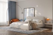 Bett Odette 180x200, Stoff WIND 05, Metallgestell