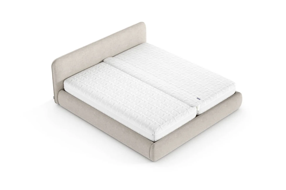 Bett Mono 160x200, Stoff LOOP 02, Metallgestell (1)