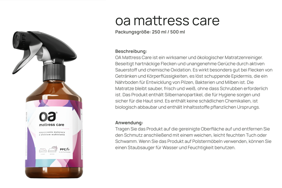 OA Mattress Care 250ml