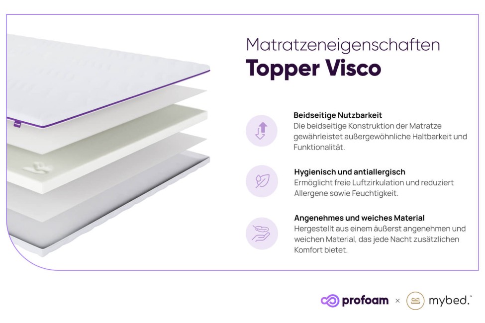 Matratzenauflage Topper Visco