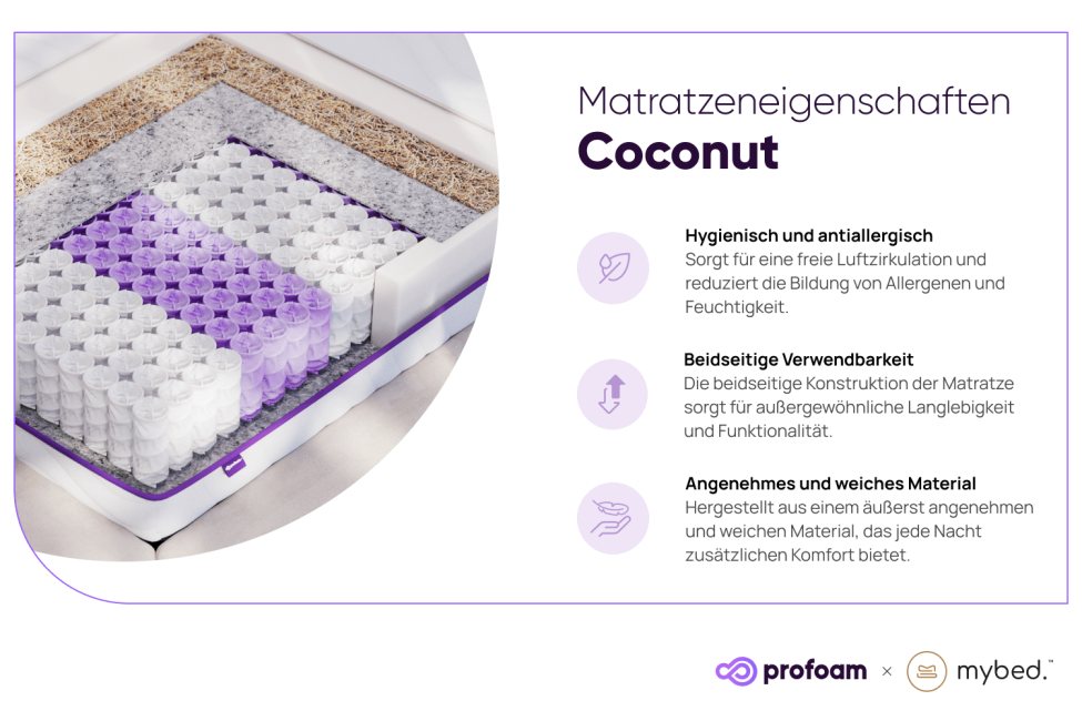 Matratze Coco – Taschenfederkernmatratze 7 Zonen