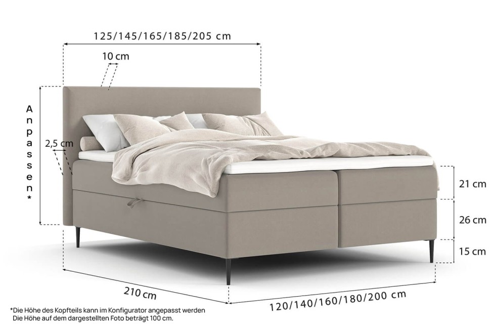Boxspringbett Freya Conti