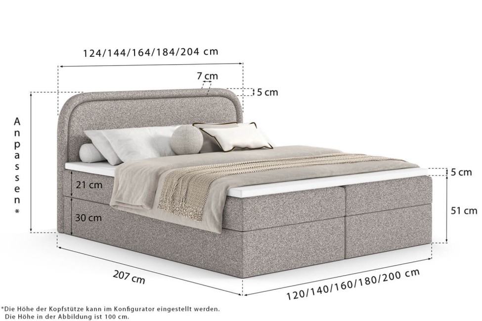 Boxspringbett Mono Conti