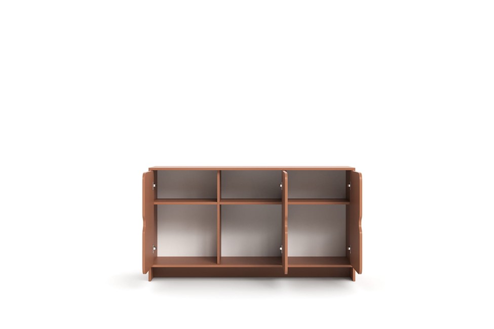 Niko dreitürige Kommode Ziegel