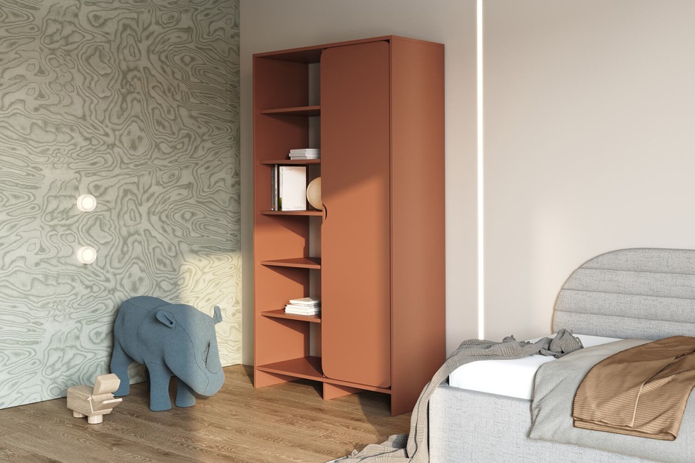 Niko Schrank Regal Ziegel