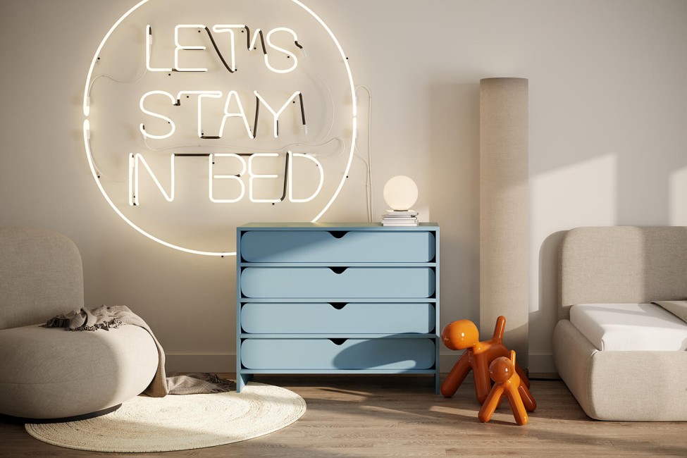 Niko Schubladenschrank Baby Blue