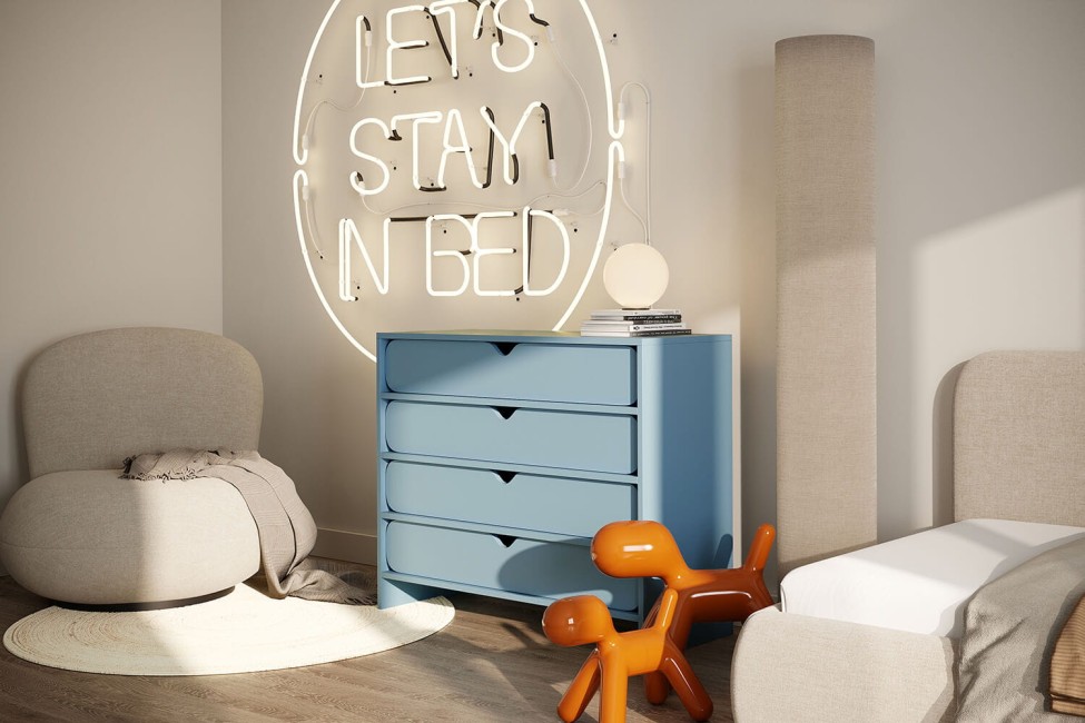 Niko Schubladenschrank Baby Blue