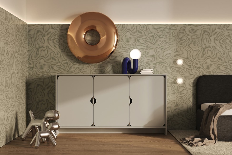 Niko dreitürige Kommode Kaschmir