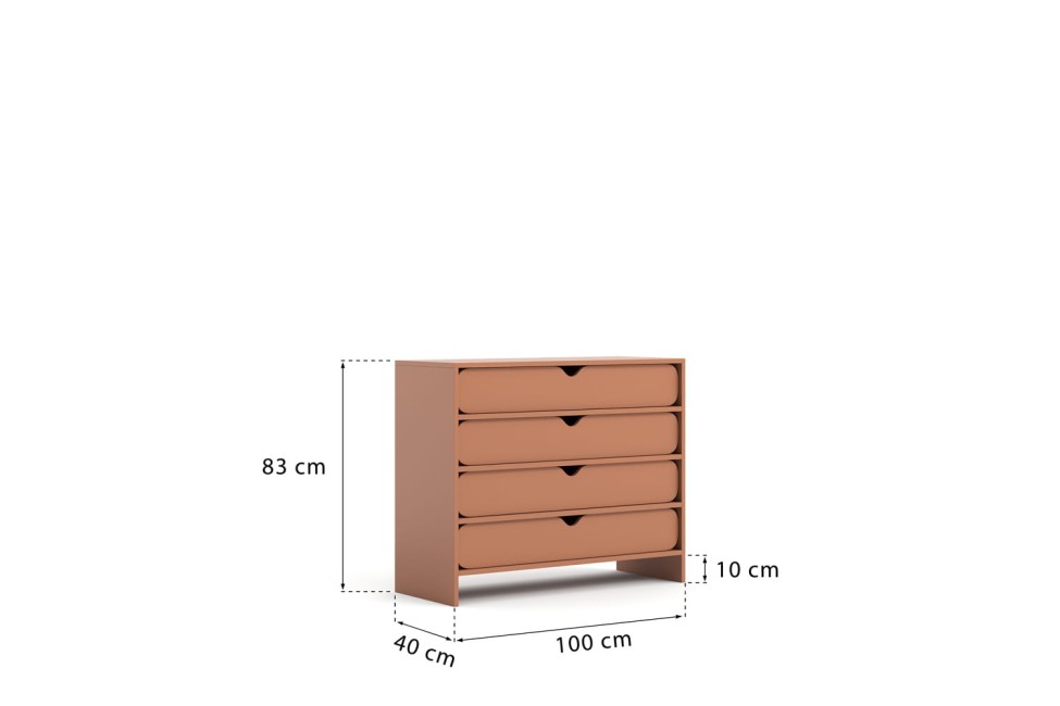 Niko Schubladenschrank Ziegel